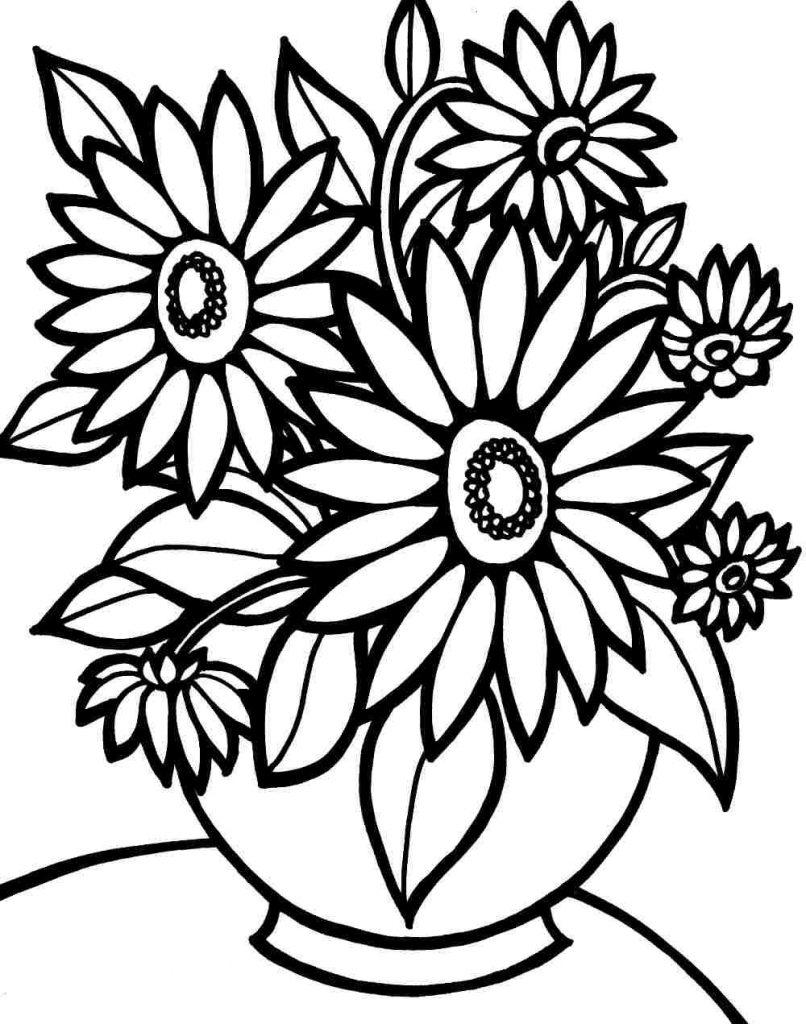 630 Top Realistic Flower Coloring Pages Pictures