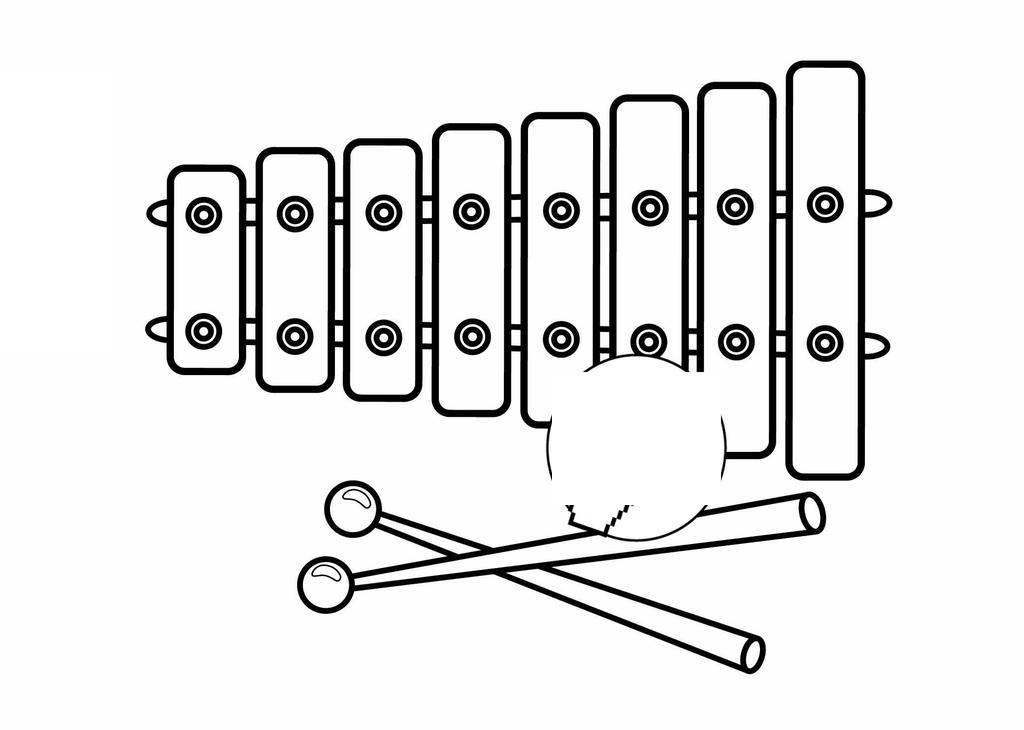 880 Top Coloring Pages Xylophone Pictures