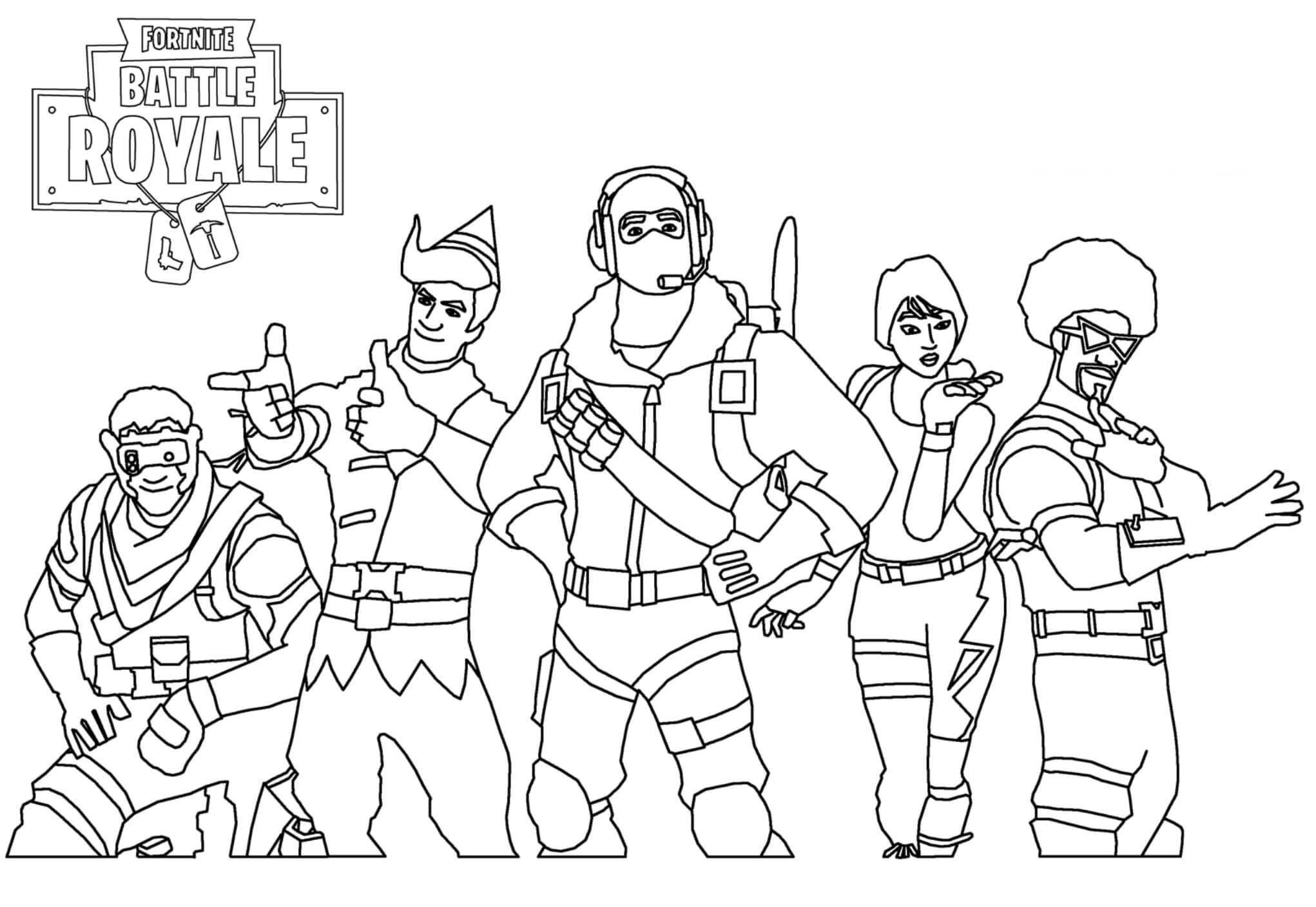 Download Easy Fortnite Skin Coloring Pages Skins Drawing Pictures - Free Printable Coloring Pages