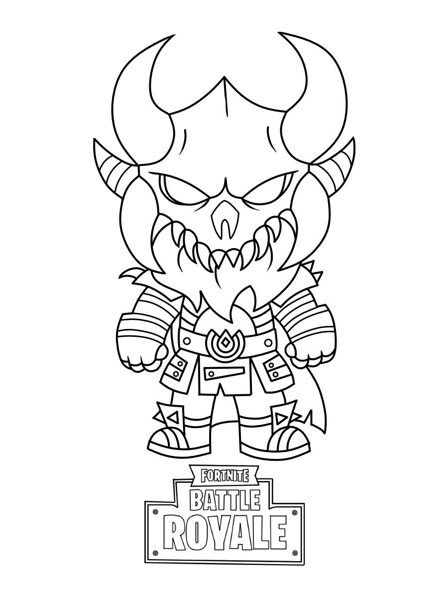 Download Fortnite Skin Coloring Pages Mini Cute The Dark - Free Printable Coloring Pages