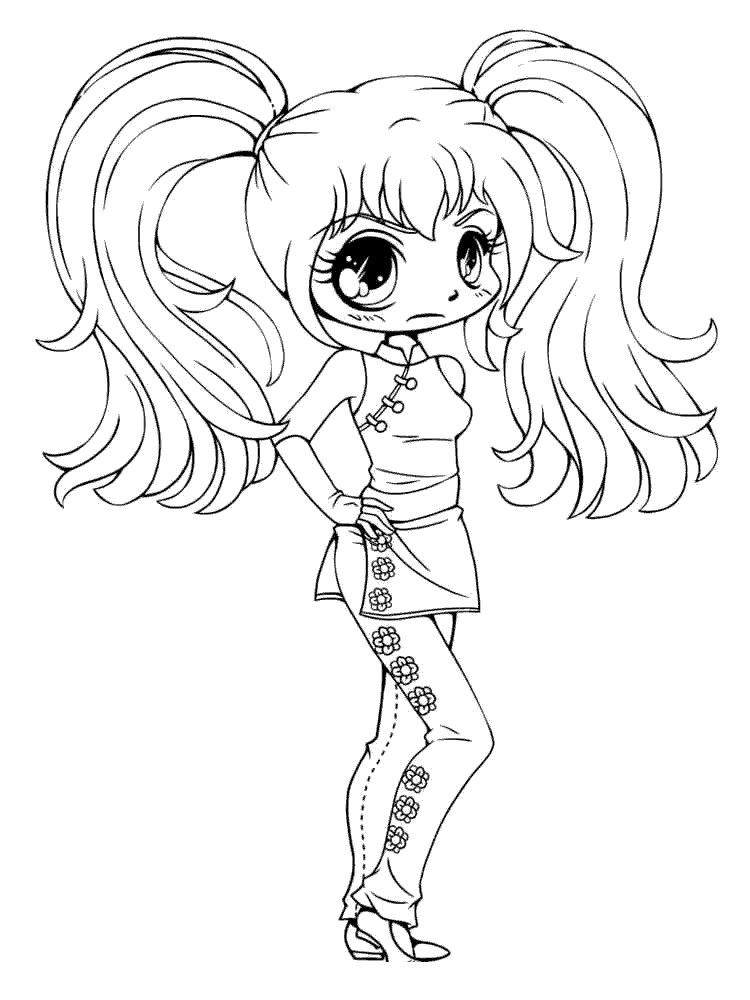 Download Gacha Life Coloring Pages chibi for Girls - Free Printable Coloring Pages