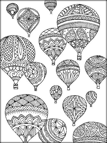 98 Top Coloring Pages Air Balloons Pictures