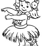 600 Top Coloring Pages Hula Girl For Free