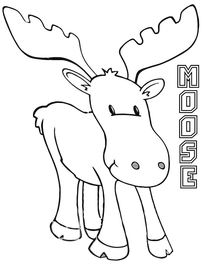 Moose Coloring Pages Drawing Pictures Free Printable Coloring Pages