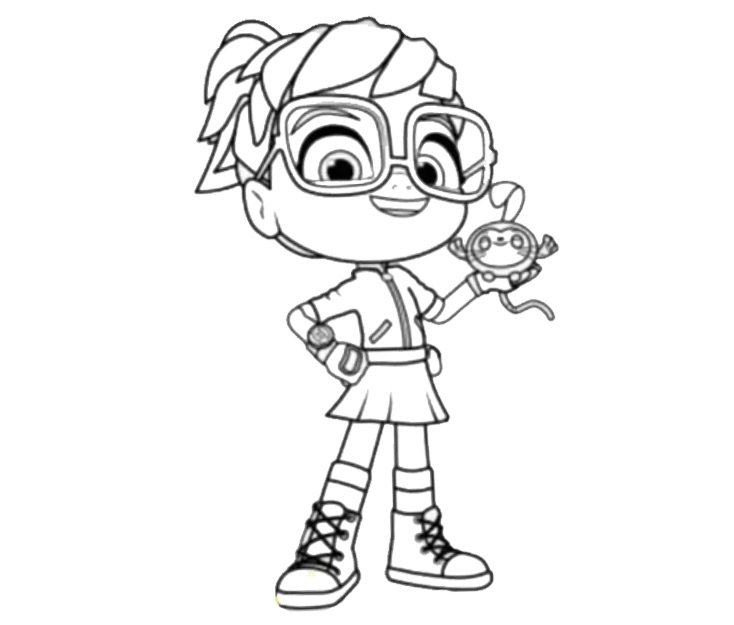 Download Superhero Abby Hatcher Coloring Pages Outline Drawing ...