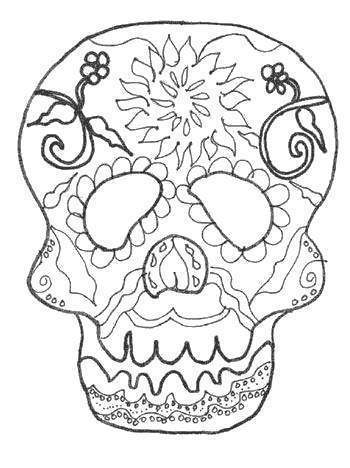 Mask of Calavera Coloring Pages - Free Printable Coloring Pages