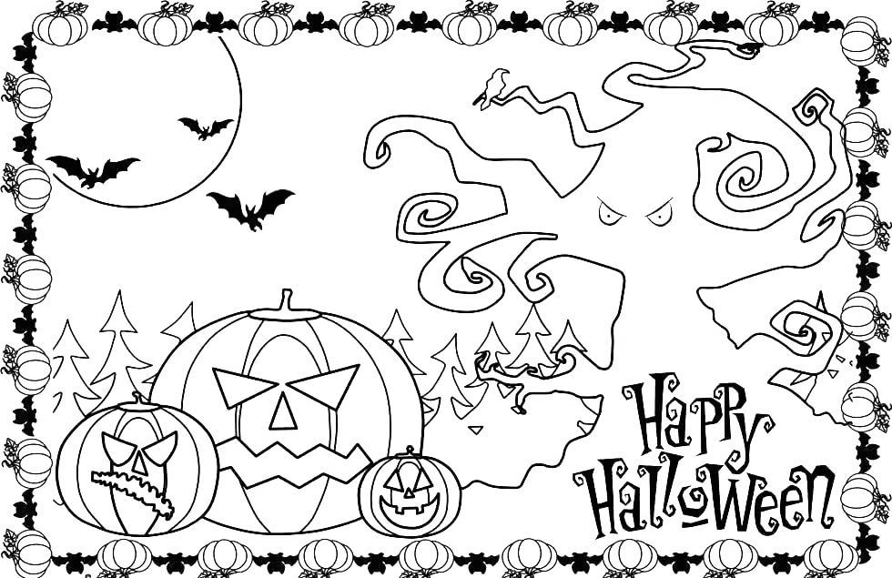 Halloween Spooky Coloring Pages - Free Printable Coloring Pages