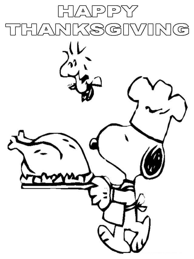 Charlie Brown Thanksgiving Coloring Pages Snoopy And Turkey Free Printable Coloring Pages