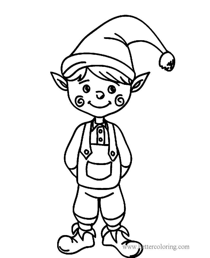Boy from Elf On The Shelf Coloring Pages - Free Printable Coloring Pages