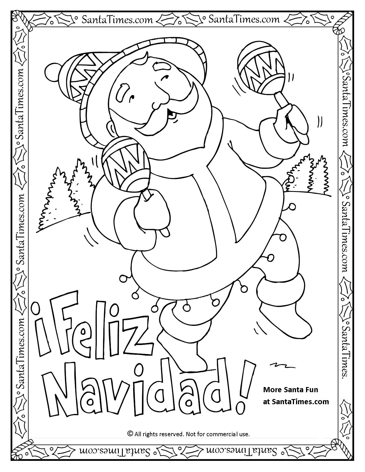 Feliz Navidad Coloring Pages Clip Art Free Printable Coloring Pages