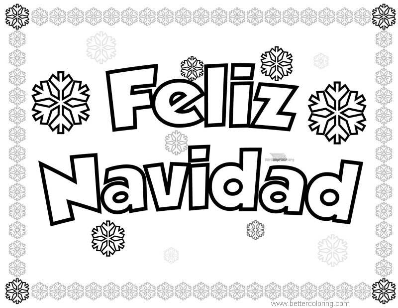 Free Feliz Navidad Coloring Pages Free Printable Coloring Pages