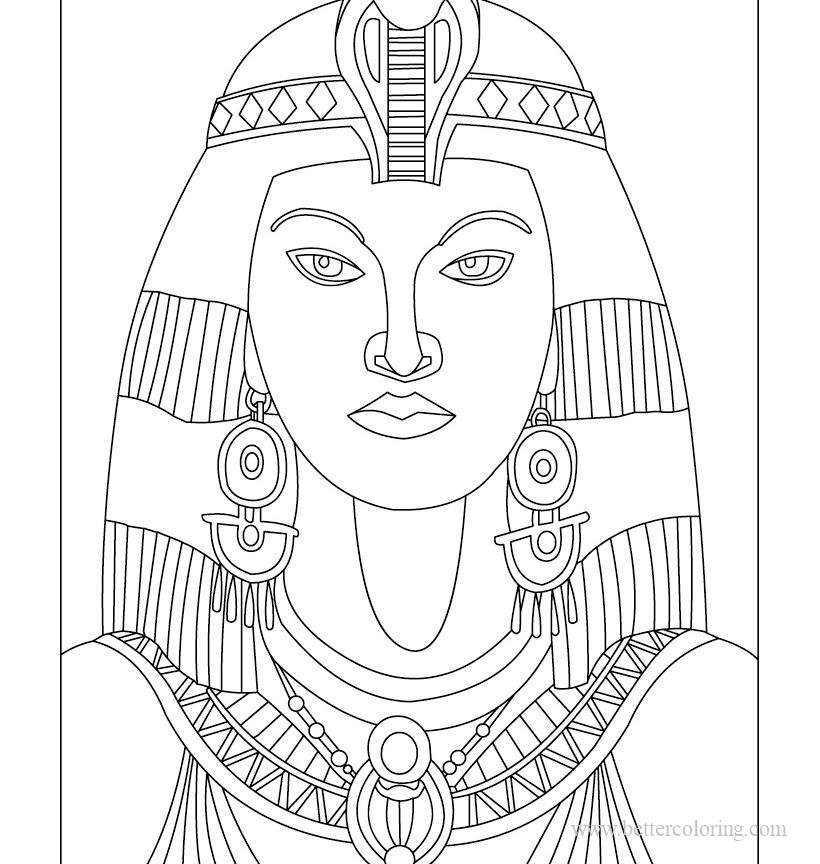 Queen of Ancient Egyptian Coloring Pages - Free Printable Coloring Pages